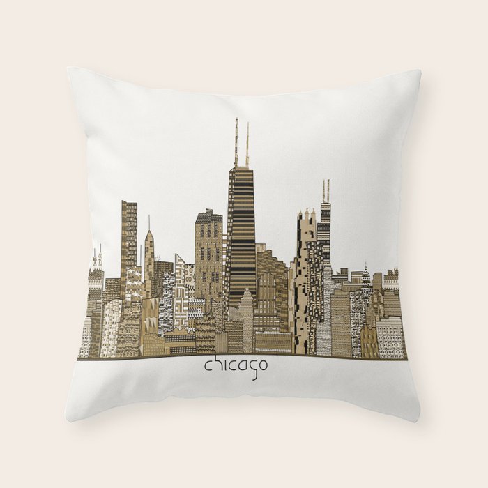 chicago vintage Throw Pillow by bri.buckley Society6