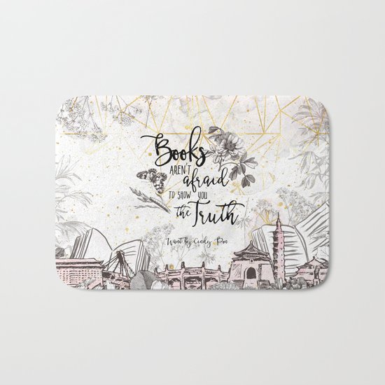 Want - Books Aren't Afraid Bath Mat