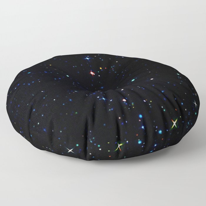 Rainbow Starry Night Constellations Floor Pillow