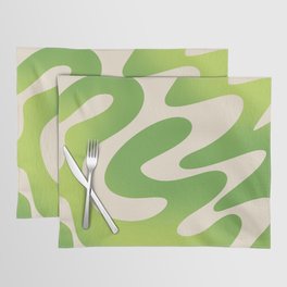 Green Liquid Waves Placemat