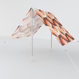 Here comes the sun // brown orange and blush pink 70s inspirational groovy geometric suns Sun Shade