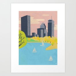 Charles River - Boston Landmarks Art Print