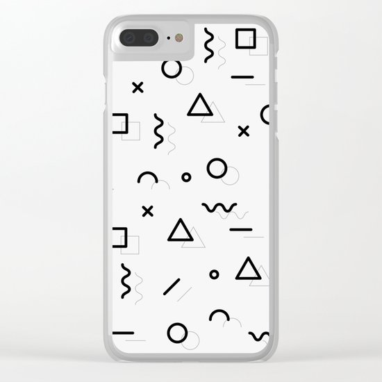 pattern square triangle circle Clear iPhone Case