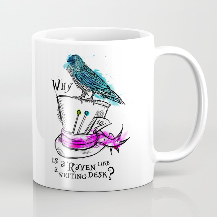 Why is a raven like a writing desk? Coffee Mug