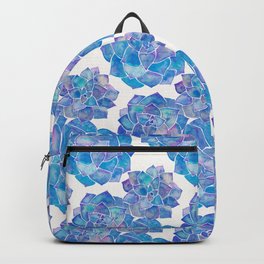 Rosette Succulents – Blue Palette Backpack