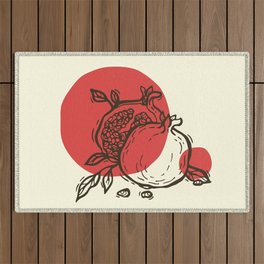Decorative pomegranates Outdoor Rug