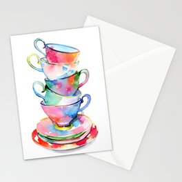 Cosmic tea party Stationery Cards