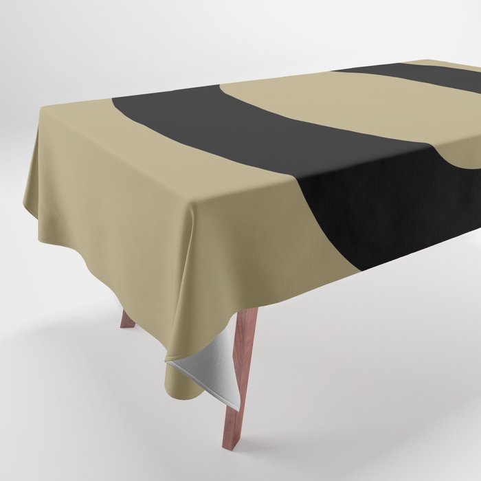 Letter O (Black & Sand) Tablecloth