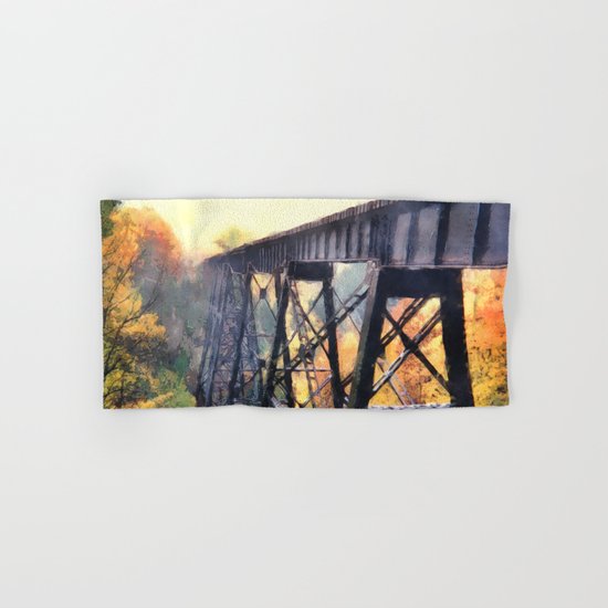 Upper Peninsula Train Trestle Hand & Bath Towel
