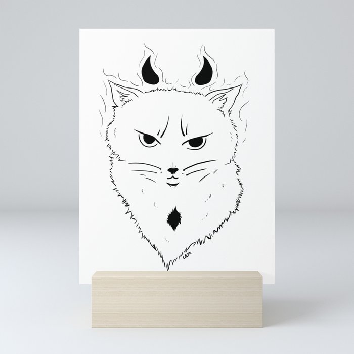 Demon Cat Mini Art Print