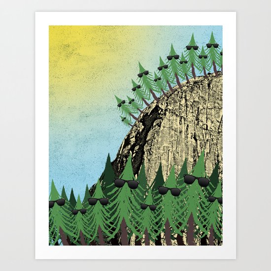 Sunning Trees Print Art Print