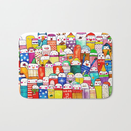Snow People Bath Mat