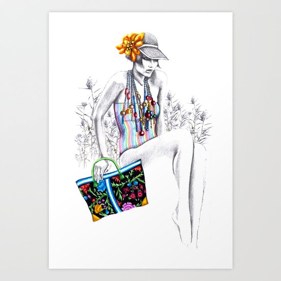Tropic relief Art Print