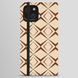 Retro 1960s geometric pattern design 3 iPhone Wallet Case