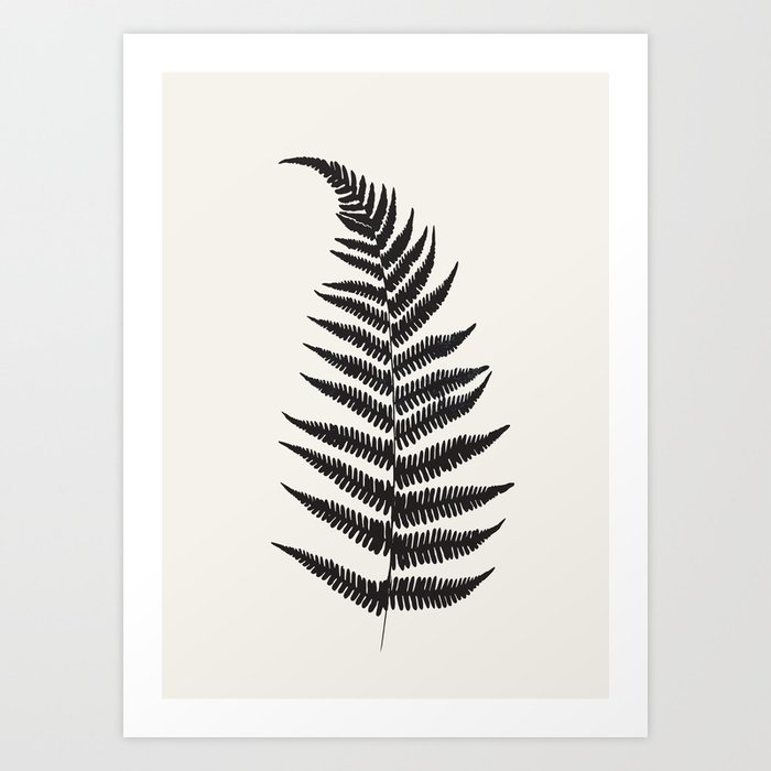 Minimal Fern Leaf Art Print