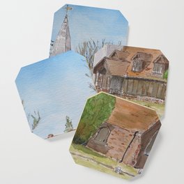 St Andrews Saxon Wooden Church, Greensted Ongar, Essex Coaster