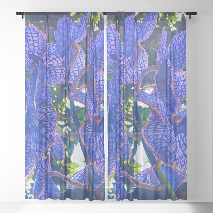 Purple Veins Sheer Curtain