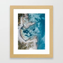 Abstract aerial beach shot Italy Framed Art Print