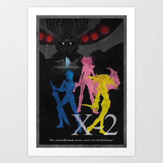 Vintage FF Game Poster X-2 Art Print