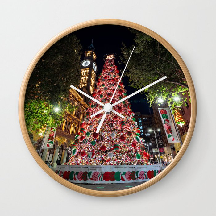 Christmas Tree, Martin Place, Sydney Wall Clock