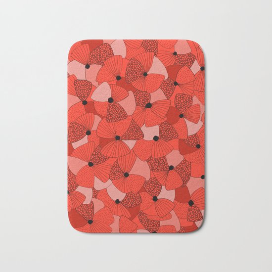 Red Poppies Bath Mat