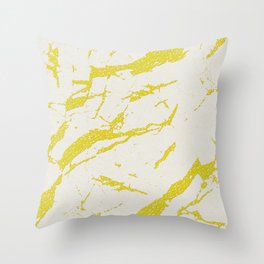 Marble Texture - Golden Path Throw Pillow