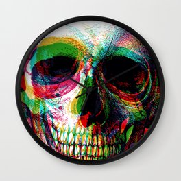 Colorful Skull Wall Clock