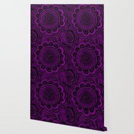 Midnight Purple Anemone Flowers Wallpaper