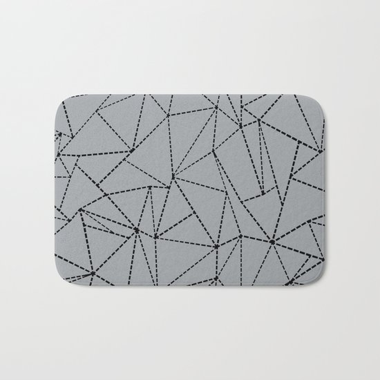 Ab Dotted Lines B on Grey Bath Mat