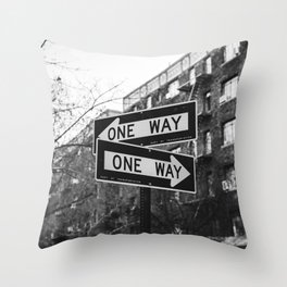 One Way Throw Pillow