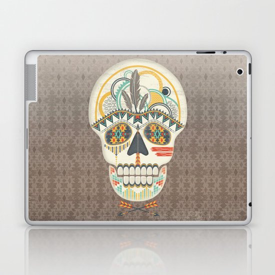 AZTEC SKULL B/W Laptop & iPad Skin