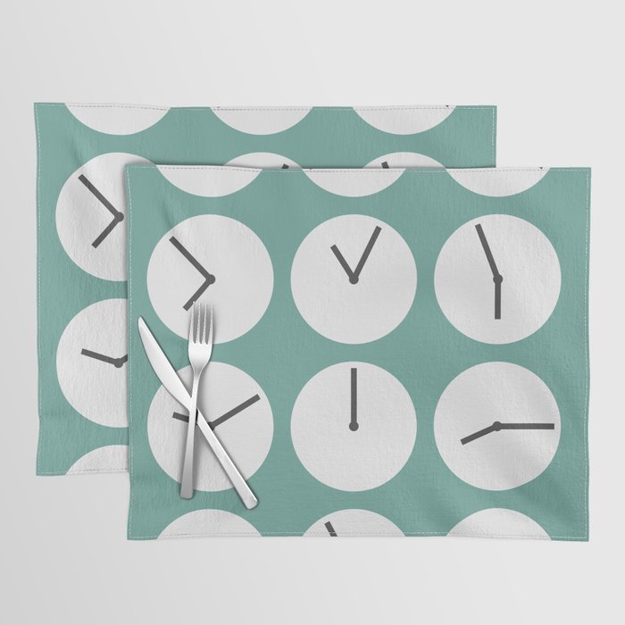 Minimal clock collection 12 Placemat