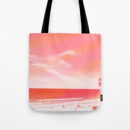 pink beach california Tote Bag