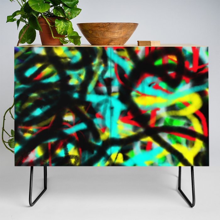 Street 18. Abstract Painting.  Credenza