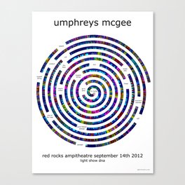 Umphrey's McGee Red Rocks 2012 Spiral Art Canvas Print