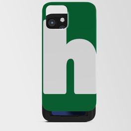 h (White & Olive Letter) iPhone Card Case