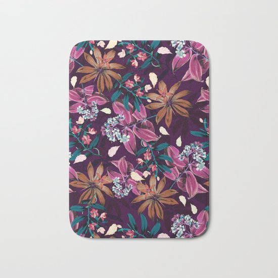FLORAL PATTERN V Bath Mat