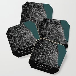 City of Chicago Map Coaster