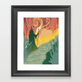 The Wanderer's Guiding Light Framed Art Print
