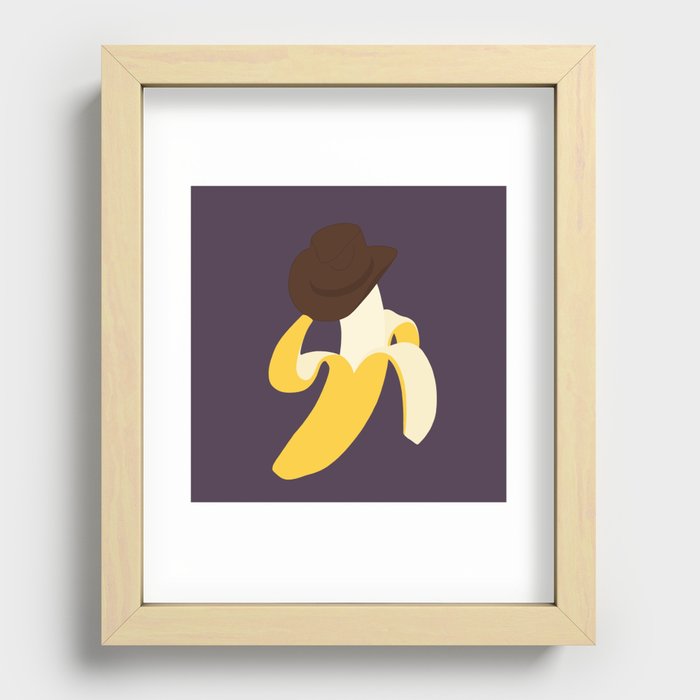 Banana Cowboy Recessed Framed Print