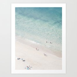 Beach Love 2 (part of a diptych) - Aerial Beach - Ocean - Travel photography Art Print
