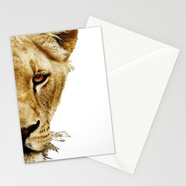 Lioness Lion Animal Art On The Side Stationery Card