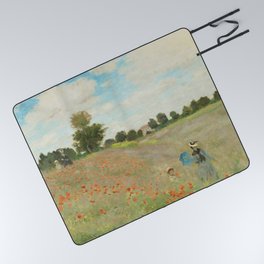 Claude Monet Poppy Field Picnic Blanket