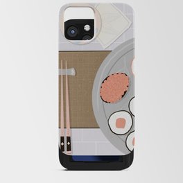 Sushi platter flatlay - muted palette iPhone Card Case