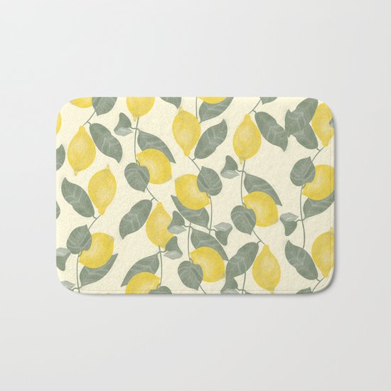 Citrus Pattern Bath Mat