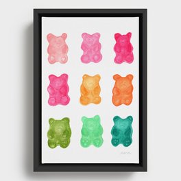 Gummy Bears Colorful Candy Framed Canvas