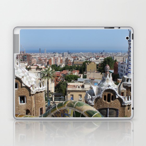Spain Photography - Park Güell Under The Blue Sky Laptop & iPad Skin