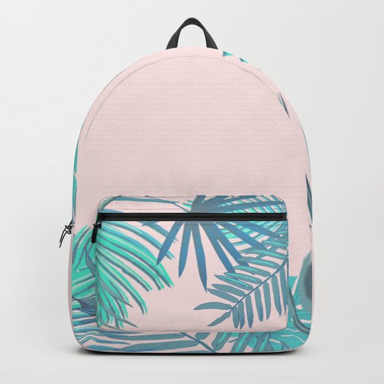 BLUSH AND TEAL TROPICAL Backpack