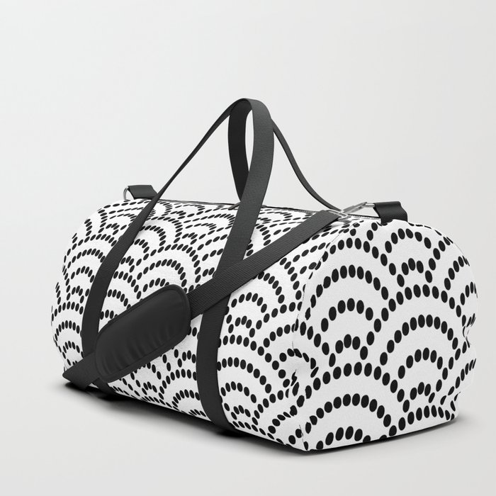 Japanese Seigaiha Dotted Seamless Pattern Geometrical Symbols Duffle Bag