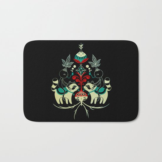 Mandragora and racoon. Bath Mat